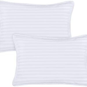 Utopia Bedding Toddler Pillow (White, 2 Pack), 13x18 Pillows for Sleeping, Soft and Breathable Cotton Blend Shell, Polyester Filling, Small Kids Pillow Perfect for Toddler Bed and Travel