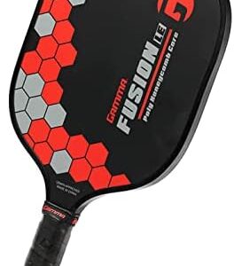 GAMMA Pickleball Paddles, Fusion Series, USAPA Approved, Graphite Pickleball Paddle, Composite Power, Honeycomb Grip, Indoor & Outdoor Racket, Beginners and Seasoned Players