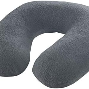Lewis N. Clark Comfort Neck Travel Pillow: Airplane Pillow and Cervical Neck Pillow for Kids + Adults, Contour Pillow with Neck Support - Gray