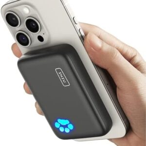 INIU for Magsafe Battery Pack, Compact 10000mAh 20W PD Magnetic Portable Charger, USB C in&Out Wireless Power Bank, Only for iPhone 15/15 Plus/15 Pro/15 Pro Max, iPhone 14/13/12 Series