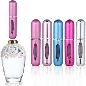 Perfume Travel Refillable-Travel Accessories-Perfume Atomizer Bottle Portable, Mothers/Fathers day Graduation Gifts Outdoor and Traveling 5ML (Travel Essentials,5 pack)