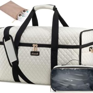LOVEVOOK Travel Duffle Bag, Weekender Bags For Women, Carry On Duffel Bags For Airplanes, Overnight Bag With Toiletry Bag, Hospital Bag for Labor and Delivery, Yoga Gym Bag with Wet Pocket, 3Pcs Set