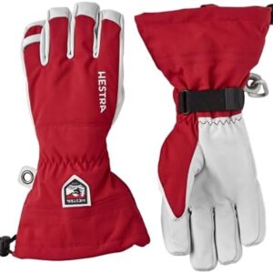 Hestra Army Leather Heli Ski Glove - Classic 5-Finger Snow Glove for Skiing, Snowboarding and Mountaineering